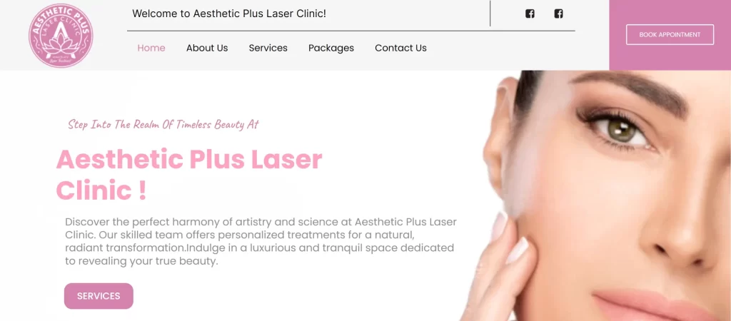 picture of Aesthetic Plus Laser Clinic Website